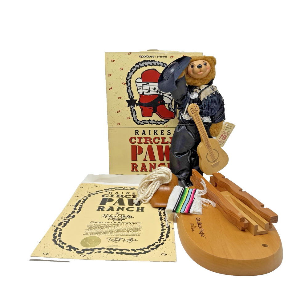 Robert Raikes Circle Paw Ranch Calico Pete Bear #617/1500 Limited Edition w/ COA